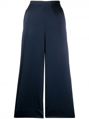 Укороченные брюки широкого кроя Blanca Vita. Цвет: синий