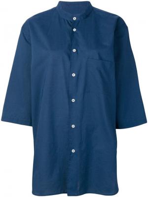 Рубашка с круглым вырезом Cristaseya. Цвет: синий