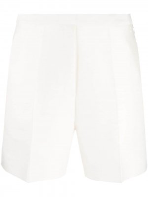 Pressed-crease two-pocket tailored shorts GIA STUDIOS. Цвет: белый