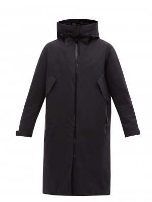 Сиреневое пальто с капюшоном , черный Moncler