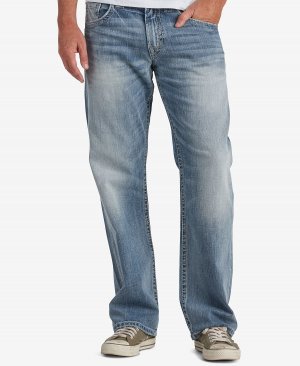 Мужские прямые эластичные джинсы свободного кроя gordie , мульти Silver Jeans Co.