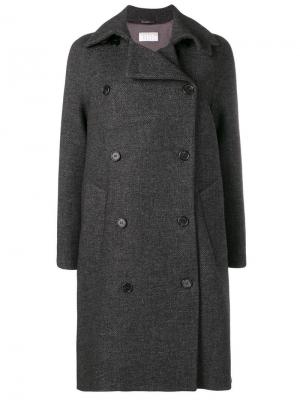 Двубортное пальто Kiltie. Цвет: серый