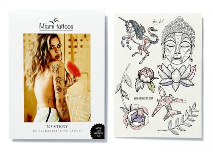 Переводные тату Mystery by Nora Ink Miami Tattoos