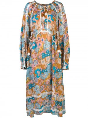 Платье макси с цветочным принтом Dodo Bar Or. Цвет: коричневый