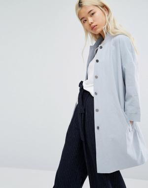Oversize-куртка с рукавами в стиле кимоно Native Youth. Цвет: серый
