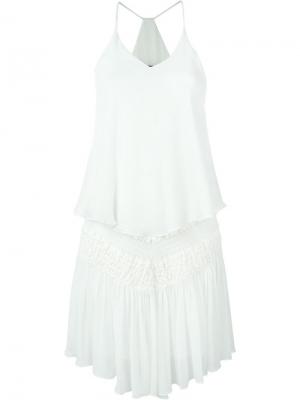 Многослойное платье мини Jay Ahr. Цвет: белый