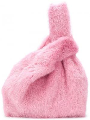 Fur tote bag Simonetta Ravizza. Цвет: розовый