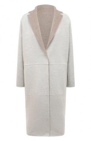 Шерстяное пальто Lorena Antoniazzi. Цвет: серый
