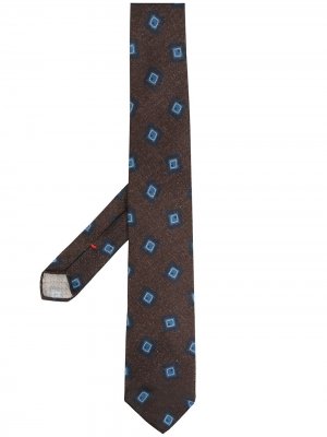 Delloglio галстук с принтом Dell'oglio. Цвет: коричневый