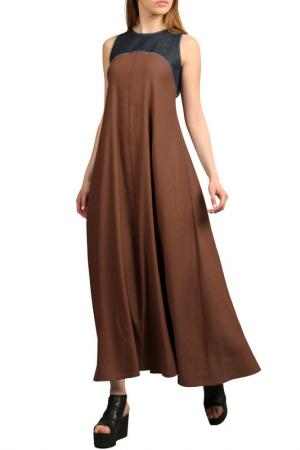Платье Энсо. Цвет: коричневый