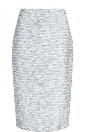 Твидовая юбка-карандаш с разрезом St. John. Цвет: серый