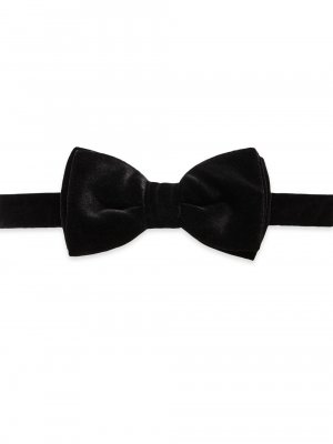 Бархатный галстук-бабочка с завязками , черный Eton