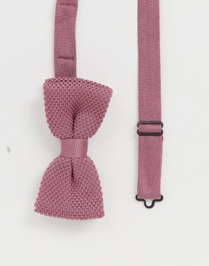 Розовый трикотажный галстук-бабочка Twisted Tailor