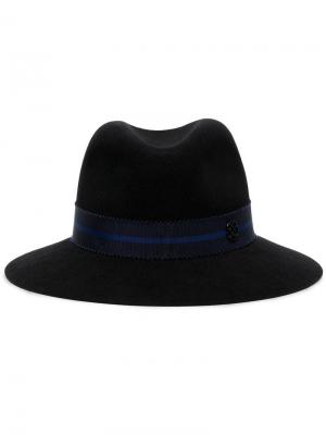 Шляпа-федора с лентой Maison Michel. Цвет: черный