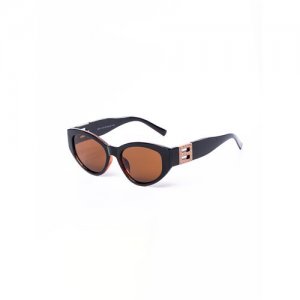 Солнцезащитные очки , кошачий глаз, оправа: пластик, с защитой от УФ, для женщин, коричневый ezstore. Цвет: коричневый