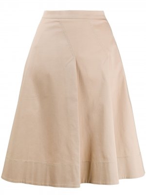 Поплиновая юбка А-силуэта Piazza Sempione. Цвет: нейтральные цвета