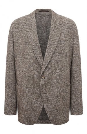 Пиджак из хлопка и шерсти Windsor. Цвет: коричневый