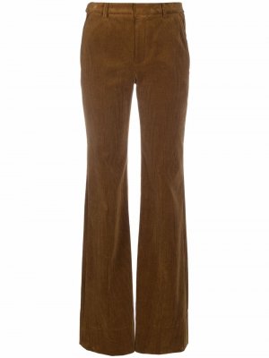 Расклешенные вельветовые брюки Saint Laurent. Цвет: коричневый