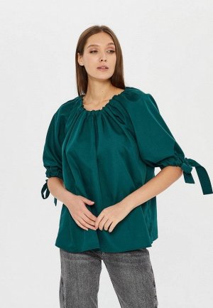 Блуза Lelio. Цвет: зеленый