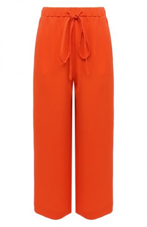 Шелковые брюки Valentino. Цвет: оранжевый