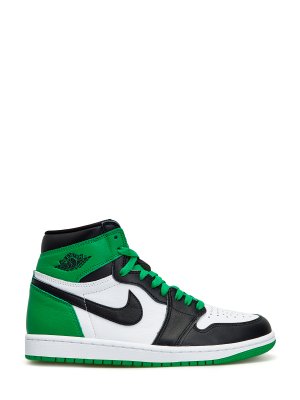 Кроссовки 1 Retro High OG Lucky Green Jordan. Цвет: зеленый