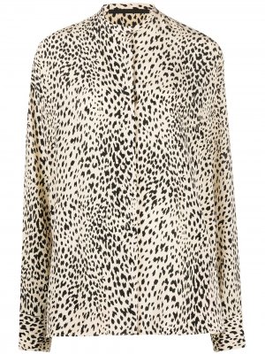 Блузка с леопардовым принтом Haider Ackermann. Цвет: бежевый