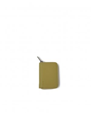Кожаный кошелек унисекс на молнии цвета хаки Camper