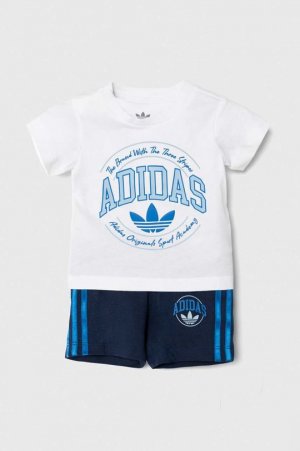Adidas Originals Хлопковый комплект для малышей, военно-морской