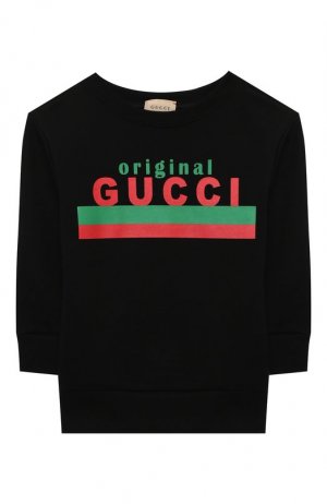 Хлопковый свитшот Gucci. Цвет: чёрный