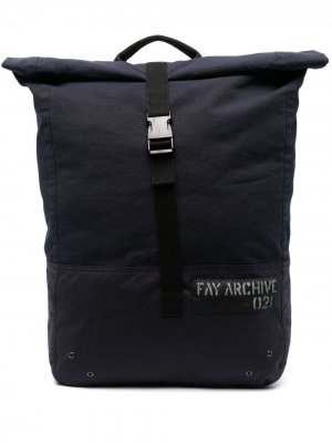 Рюкзак с логотипом Fay. Цвет: синий
