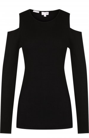 Шелковый пуловер с разрезами на плечах Tse. Цвет: чёрный