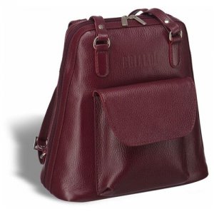 Женская сумка-рюкзак трапециевидной формы Beatrice (Биатрис) relief cherry BRIALDI