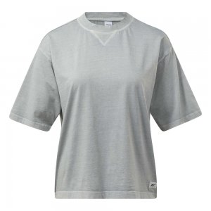 Женская футболка Classics Natural Dye Boxy T-Shirt Reebok. Цвет: серый