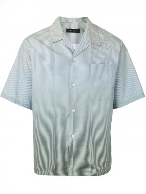 Полосатая рубашка с эффектом градиента Qasimi. Цвет: синий