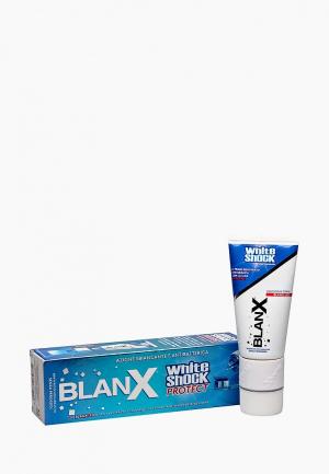 Зубная паста Blanx отбеливающий комплекс для зубов White Shock Protect 50 ml + LED. Цвет: белый
