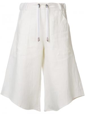 Укороченные брюки Melody Wanda Nylon. Цвет: белый