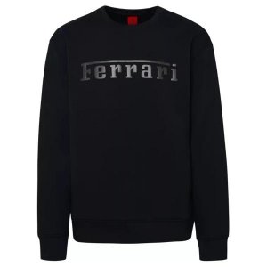 Футболка black cotton sweatshirt , черный Ferrari