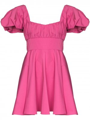 Платье мини Dolores с пышными рукавами De La Vali. Цвет: розовый