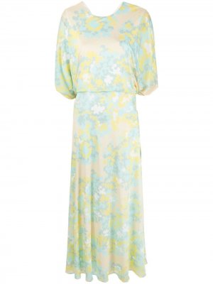 Длинное платье с абстрактным узором Emilio Pucci. Цвет: желтый