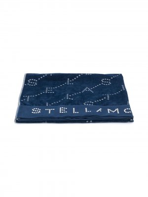 Logo printed towel Stella McCartney Kids. Цвет: синий