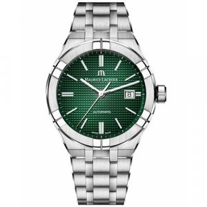 Наручные часы AI6008-SS002-630-1, серебряный, зеленый Maurice Lacroix. Цвет: серебристый/зеленый/серебристый-зеленый