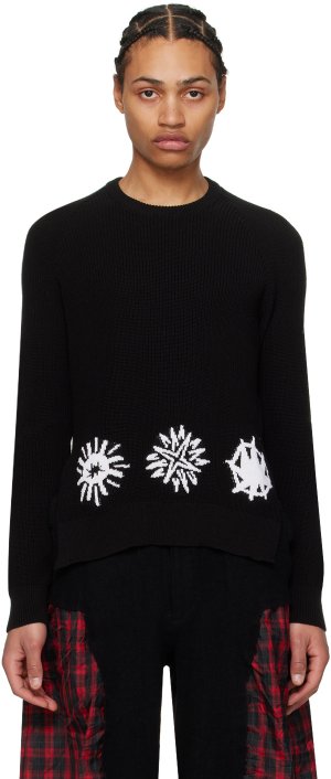 Черный свитер интарсии Comme Des Garcons Garçons