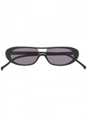 Солнцезащитные очки с тиснением Ralph Vaessen. Цвет: черный