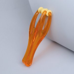 Массажер для пальцев рук, 14,5 × 3,8 3,2 см, 2 ролика, цвет оранжевый ONLITOP