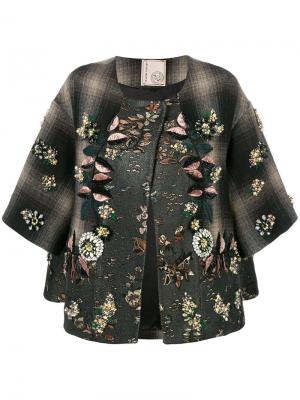 Пиджак с цветочной отделкой Antonio Marras. Цвет: чёрный