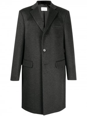 Однобортное пальто Harmony Paris. Цвет: серый
