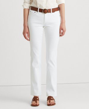 Прямые джинсы Super Stretch Premier, стандартной и короткой длины, белый Lauren Ralph