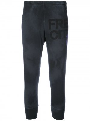 Укороченные спортивные брюки с принтом тай-дай FreeCity