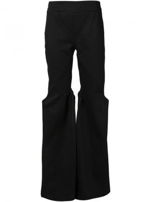 Расклешенные брюки Musée. Цвет: чёрный