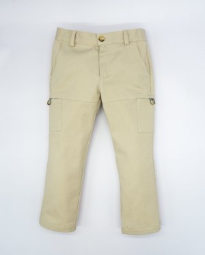 Бежевые хлопковые брюки для мальчика , бежевый Fina Ejerique